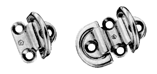Folding Heavy-Duty Pad Eyes, Forged