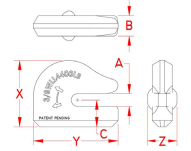 1/2" Grab Hook - Weld on 1/2" Grab Hook - Weld on