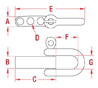 Survival Bracelet Strap with Shackle