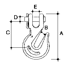 Stainless Steel Clevis Grab Hook 3/8 Stainless Steel Clevis Grab Hook 3/8