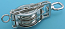 Stainless Steel Swivel Eye Block with 2 Sheaves 3