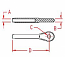 Stainless Steel Swage Marine Eye 3/16