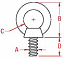 Stainless Steel Machine Eye Bolt 1/4