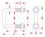 1/2" Stainless Steel Square Trailer U-Bolt - 3.13" Opening, 6.5" Length