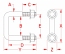 Stainless Steel  Square U-Bolt, 3/8"