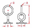 5/16" Swivel Pad Eye With Ring Attached