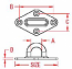 Stamped Diamond Stainless Steel Pad Eye Stamped Diamond Stainless Steel Pad Eye