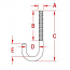 5/16" x 3.00" Stainless J-Bolt