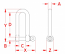 1/2" Stainless Steel Long D Shackle with Screw Pin