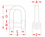 5/16" Stainless Steel Special D Shackle with No-Snag Pin