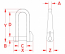 1/4" Stainless Steel Long D Shackle with Key Pin 1/4" Stainless Steel Long D Shackle with Key Pin