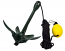 3.5 lbs Green Folding Grapnel Anchor