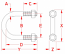 1/4" Stainless Steel U-Bolt, 2.75" Long, 1.50" Opening
