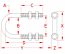 7.81" Long Stainless Steel U-Bolt, 1/2"