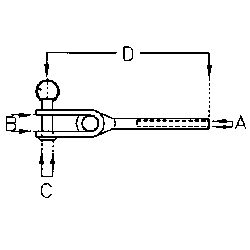 Stainless Steel Swage Marine Toggle 9/32