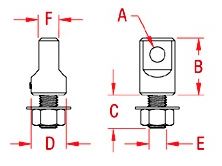 1/4" Anchor Base With Stud