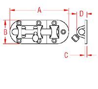 Stainless Steel Barrel Bolt 3.63X1.5