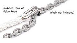 Small Anchor Chain Snubber with Nylon Rope