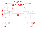 3/16" Jaw and Jaw Stainless Steel Turnbuckle (Closed Body) 3/16" Jaw and Jaw Stainless Steel Turnbuckle (Closed Body)