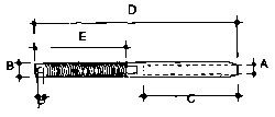 Stainless Steel Swage Stud Terminal, RH 1/4"x 1/8" Stainless Steel Swage Stud Terminal, RH 1/4"x 1/8"