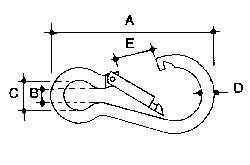 Stainless Steel Spring Clip (Snap Hook) 3-1/8 Stainless Steel Spring Clip (Snap Hook) 3-1/8