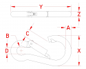 Stainless Steel Spring Clip & Eye (Snap Hook) 2 Stainless Steel Spring Clip & Eye (Snap Hook) 2