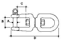 3/8" Stainless Steel Eye and Jaw Swivel 3/8" Stainless Steel Eye and Jaw Swivel