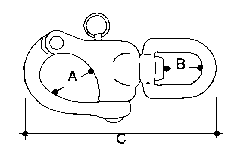 Stainless Steel Swivel Snap Shackle 3-1/2
