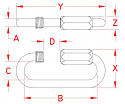 3/4" Stainless Steel Long Quick Link 3/4" Stainless Steel Long Quick Link