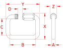 1/8" Stainless Steel Square Quick Link 1/8" Stainless Steel Square Quick Link