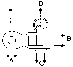 Stainless Steel Toggle Inc'l. Pin & Ring, Stainless 1/4