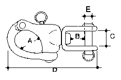 Stainless Steel Jaw Swivel Snap Shackle (Stamped Jaw) 2-3/4