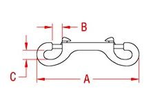 Stainless Steel Double End Bolt Snaps 4-3/4