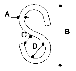 Stainless Steel S Hook 3/16 Stainless Steel S Hook 3/16