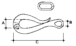 Stainless Steel Pelican Hook 6 Stainless Steel Pelican Hook 6