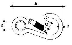 Stainless Steel Spring Clip & Eye (Screw Lock) 4 Stainless Steel Spring Clip & Eye (Screw Lock) 4