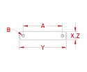 Stainless Steel Roller Pin 5/8" x 13-3/8" Stainless Steel Roller Pin 5/8" x 13-3/8"