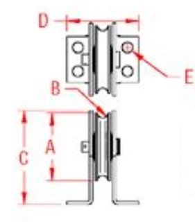 2" Surface Mounted Block for 3/8" Rope