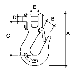 Stainless Steel Clevis Slip Hook 1/4