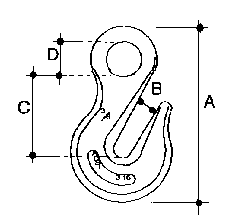 Stainless Steel Eye Grab Hook 1/2