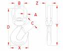 5.58" Heavy Duty Swivel Eye Hook 5.58" Heavy Duty Swivel Eye Hook