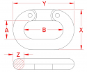 3/16" Stainless Steel Cast Connecting Link 3/16" Stainless Steel Cast Connecting Link