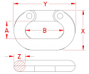 1/4" Stainless Steel Forged Connecting Link 1/4" Stainless Steel Forged Connecting Link