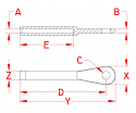 Stainless Steel Swage Eye for 1/4" Wire