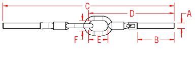 Stainless Steel Hand Swage Joined Gate Eyes (Non-Swivel) 1/8"
