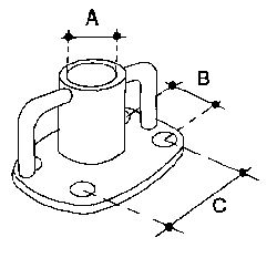 Stainless Steel Stanchion Cast Base (Suncor) 1" Stainless Steel Stanchion Cast Base (Suncor) 1"