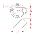 Stainless Steel Round Base Rail Fittings 7/8" - 30 degree Stainless Steel Round Base Rail Fittings 7/8" - 30 degree