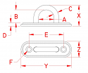 2-1/8" Long Stainless Steel Oblong Pad Eye