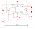 3" Stainless Steel H.D. Flush DOOR Hinge 3" Stainless Steel H.D. Flush DOOR Hinge