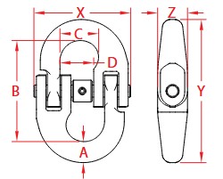 3/16" Stainless Steel Hammerlock